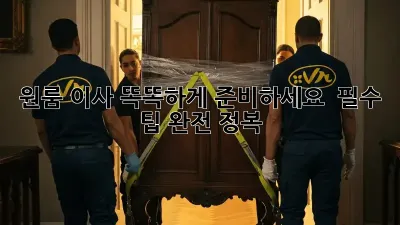 원룸 이사, 똑똑하게 준비하세요!  필수 팁 완전 정복!